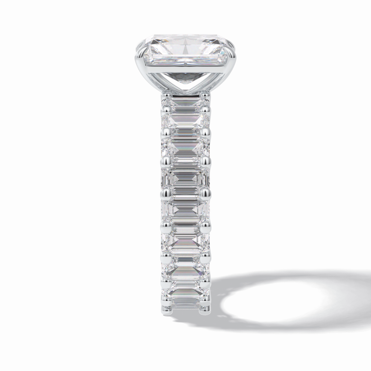 Radiant Pave Lab Grown Diamond Engagement Ring