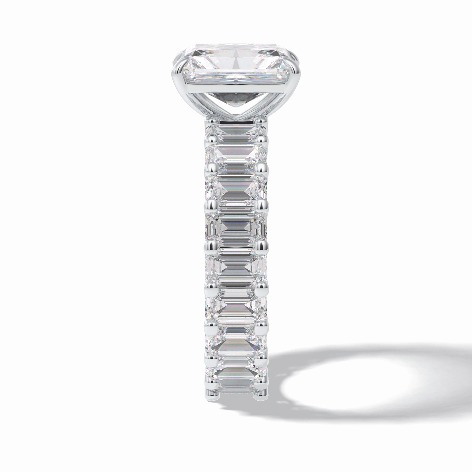 Radiant Pave Lab Grown Diamond Engagement Ring