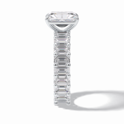 Radiant Pave Lab Grown Diamond Engagement Ring