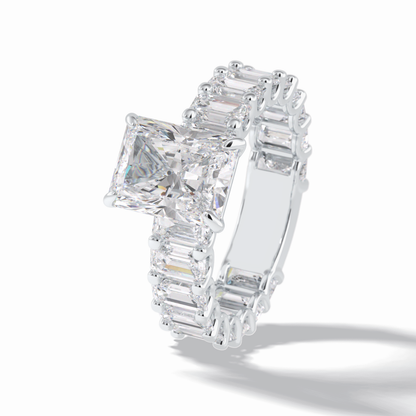 Radiant Pave Lab Grown Diamond Engagement Ring