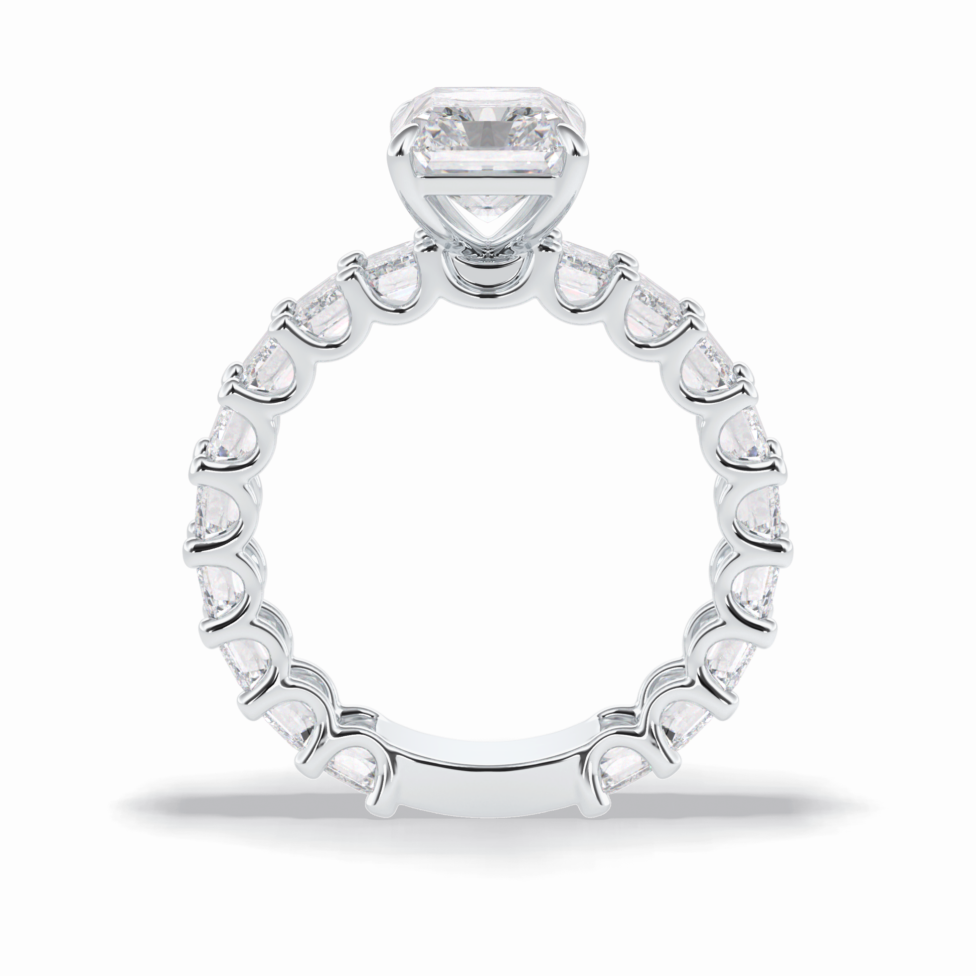 Radiant Pave Lab Grown Diamond Engagement Ring