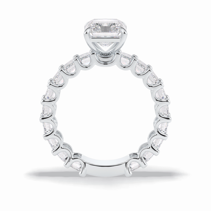 Radiant Pave Lab Grown Diamond Engagement Ring