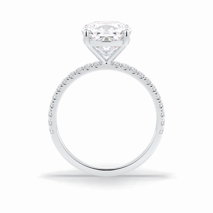 Cushion Pave Lab Grown Diamond Engagement Ring