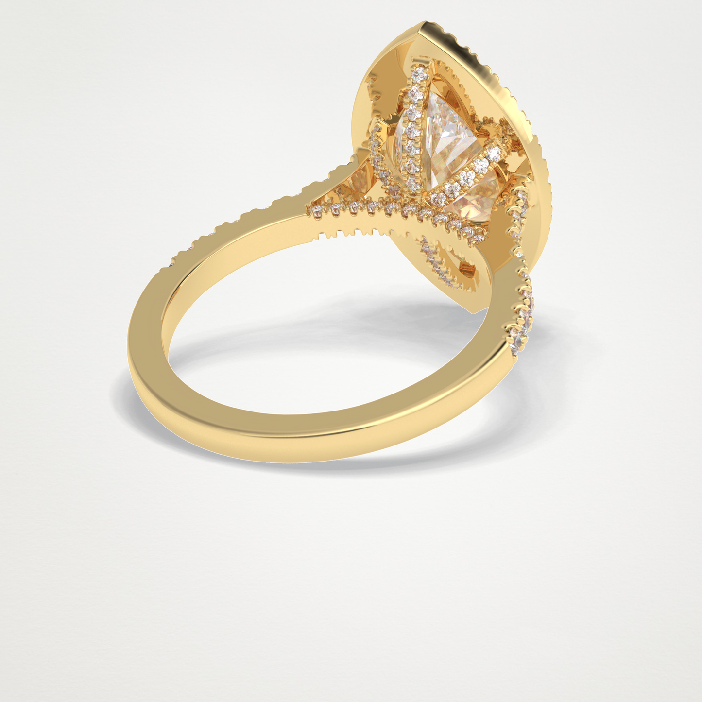 Marquise Halo & Pave Lab Grown Diamond Engagement Ring