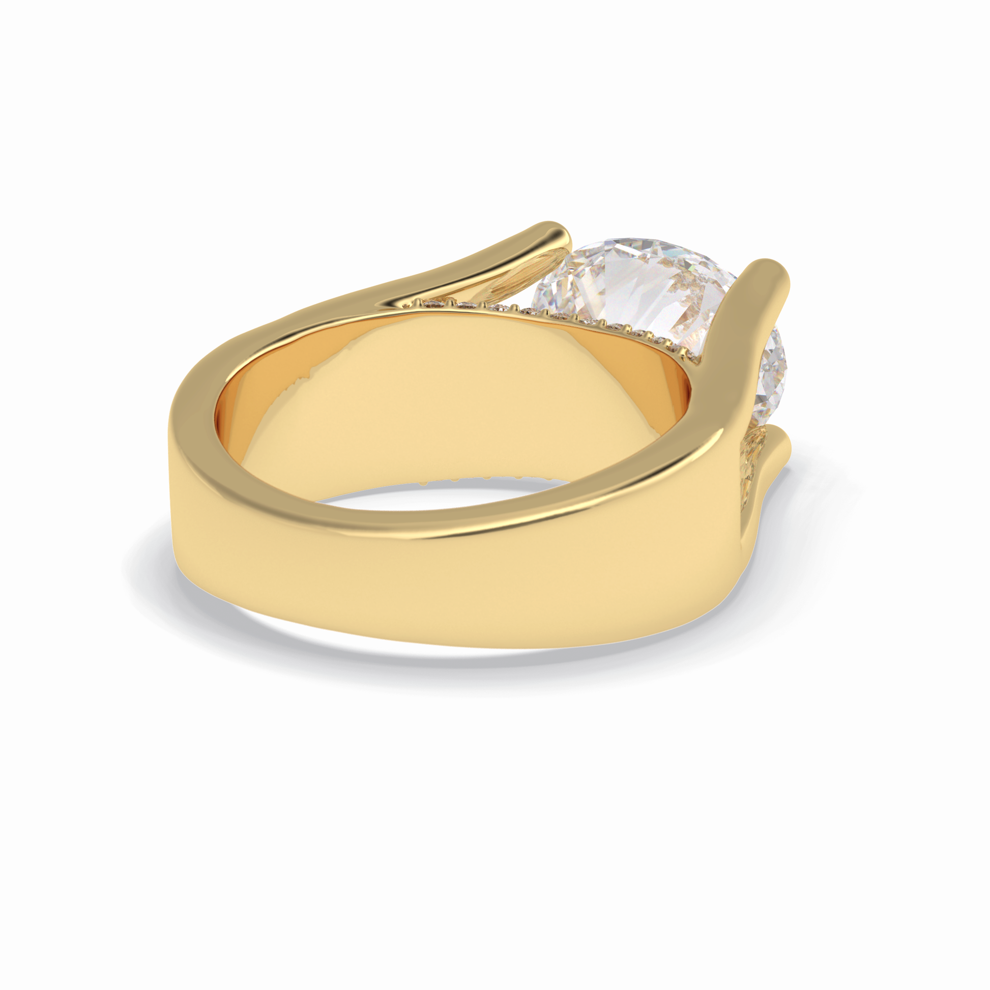 Oval Pave Lab Grown Diamond Engagement Ring