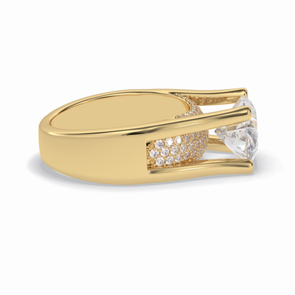 Oval Pave Lab Grown Diamond Engagement Ring