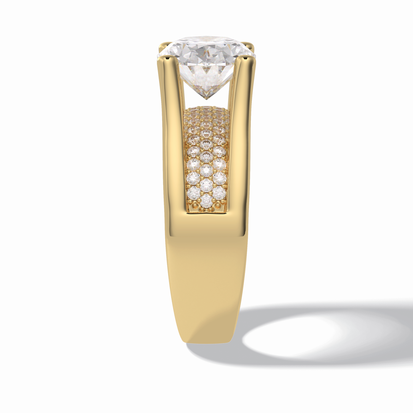 Oval Pave Lab Grown Diamond Engagement Ring