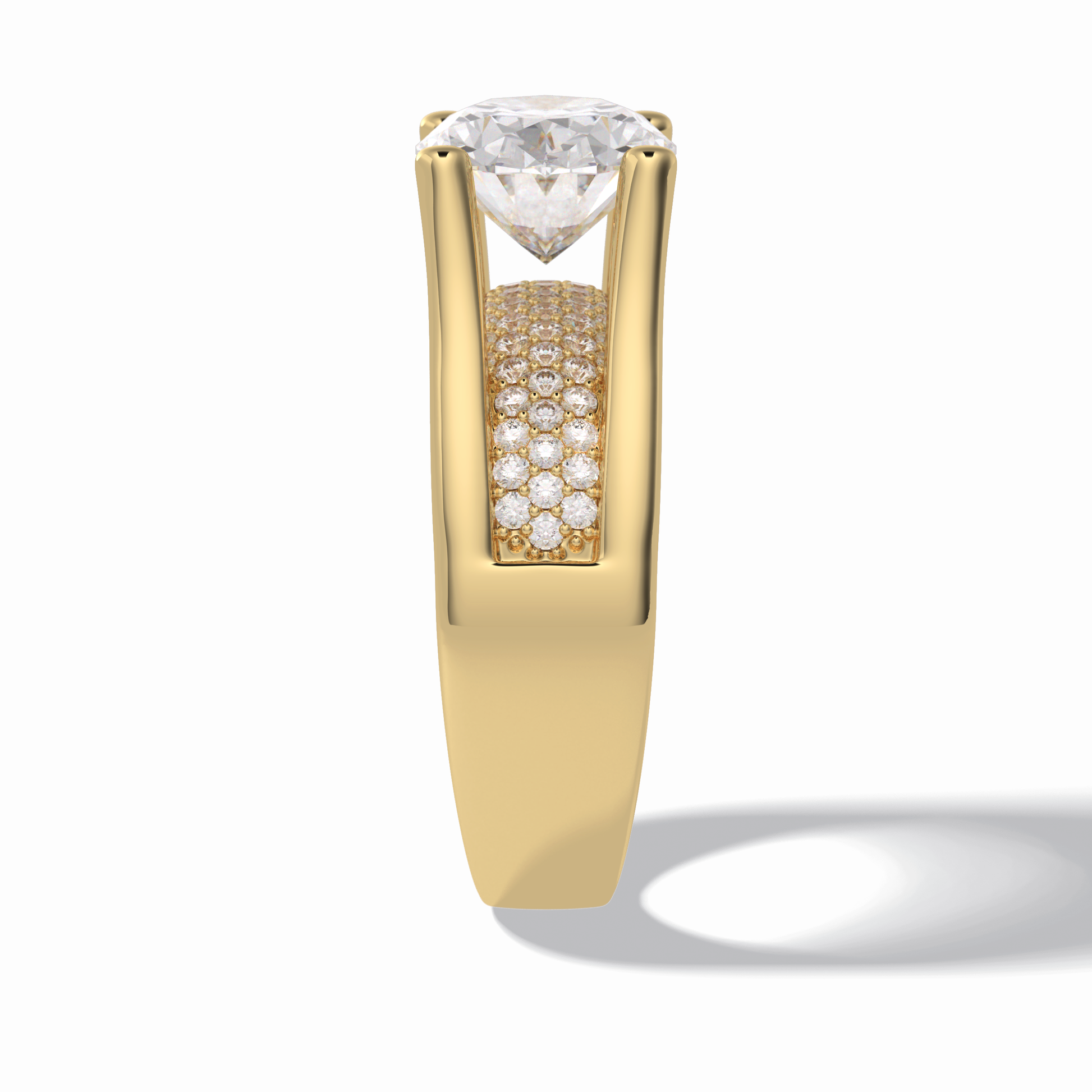Oval Pave Lab Grown Diamond Engagement Ring