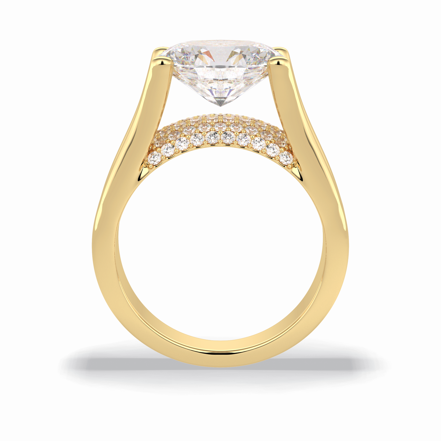 Oval Pave Lab Grown Diamond Engagement Ring