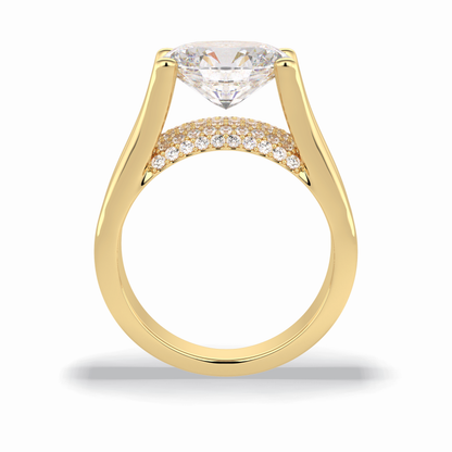 Oval Pave Lab Grown Diamond Engagement Ring