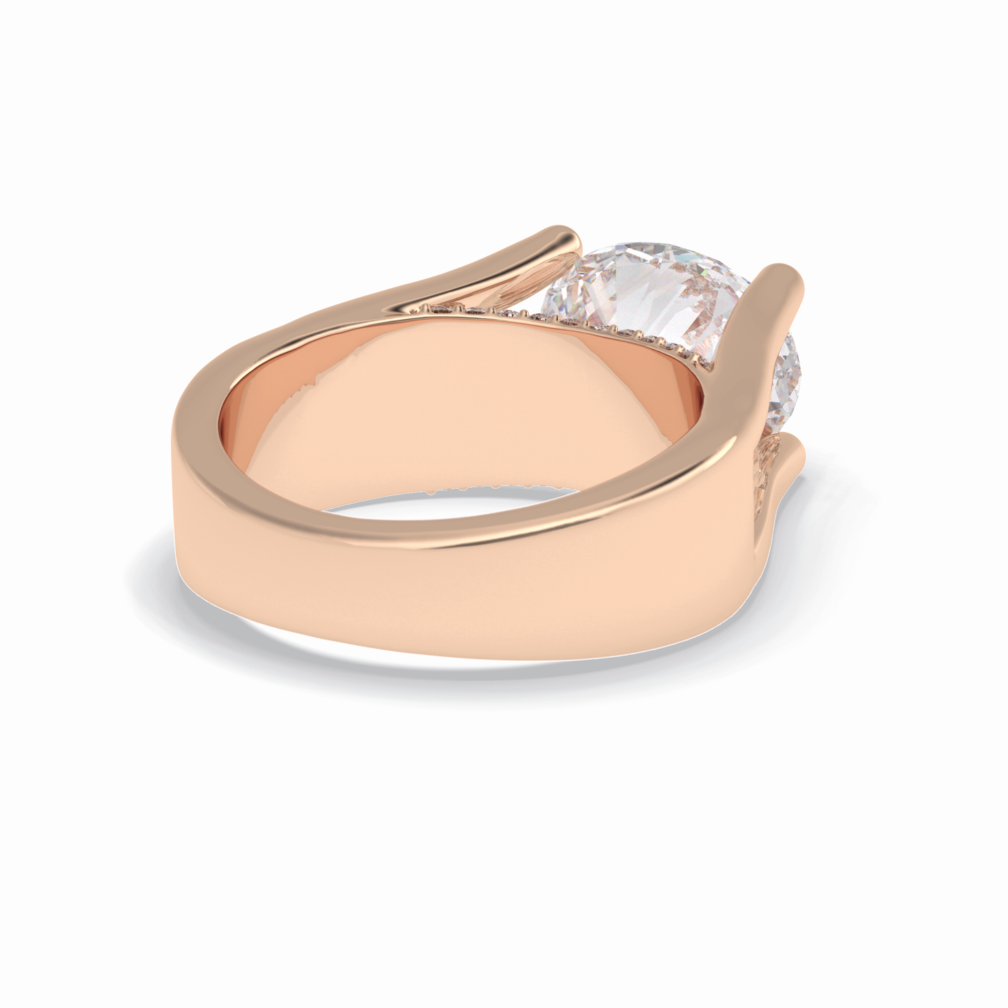 Oval Pave Lab Grown Diamond Engagement Ring