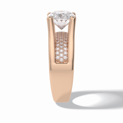 Oval Pave Lab Grown Diamond Engagement Ring