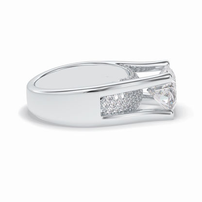 Oval Pave Lab Grown Diamond Engagement Ring
