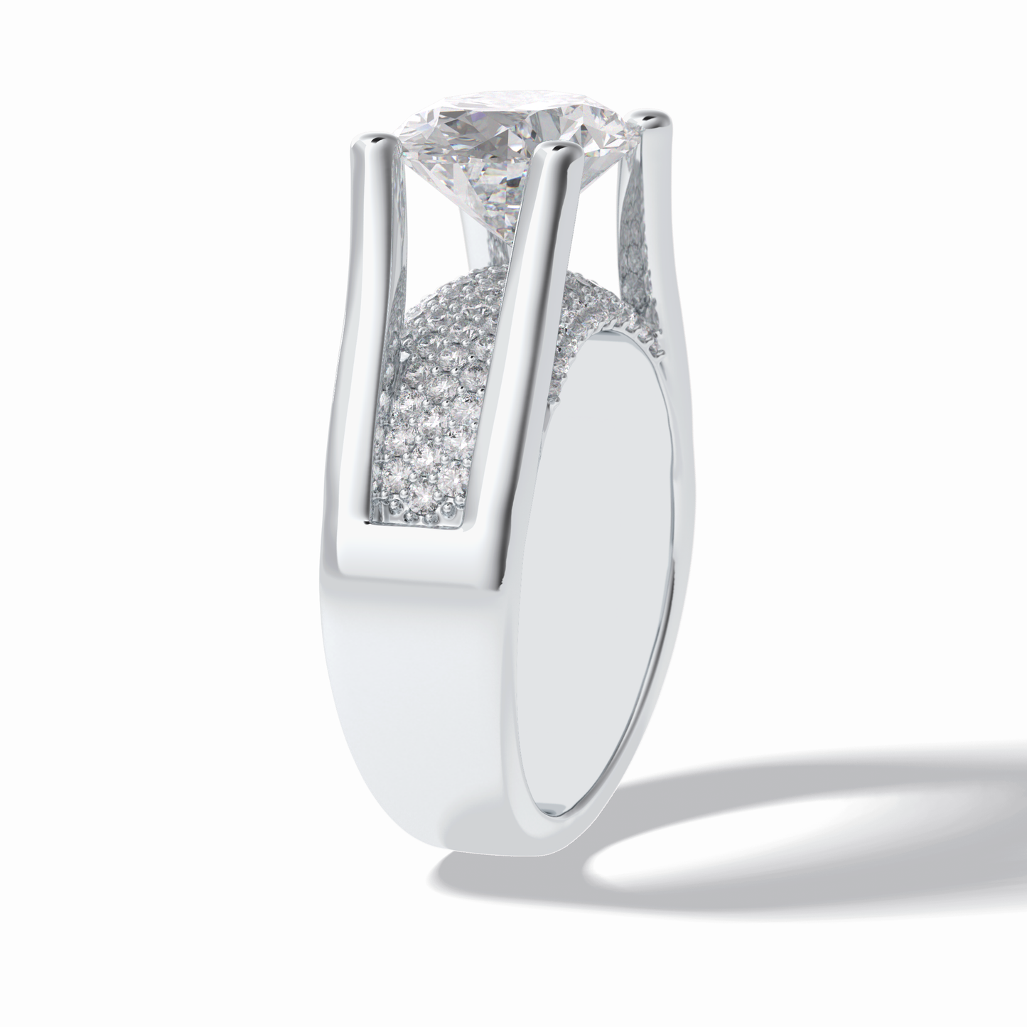 Oval Pave Lab Grown Diamond Engagement Ring