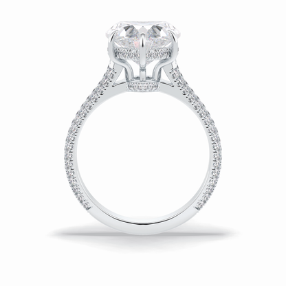 Heart Hidden Halo & Pave Lab Grown Diamond Engagement Ring