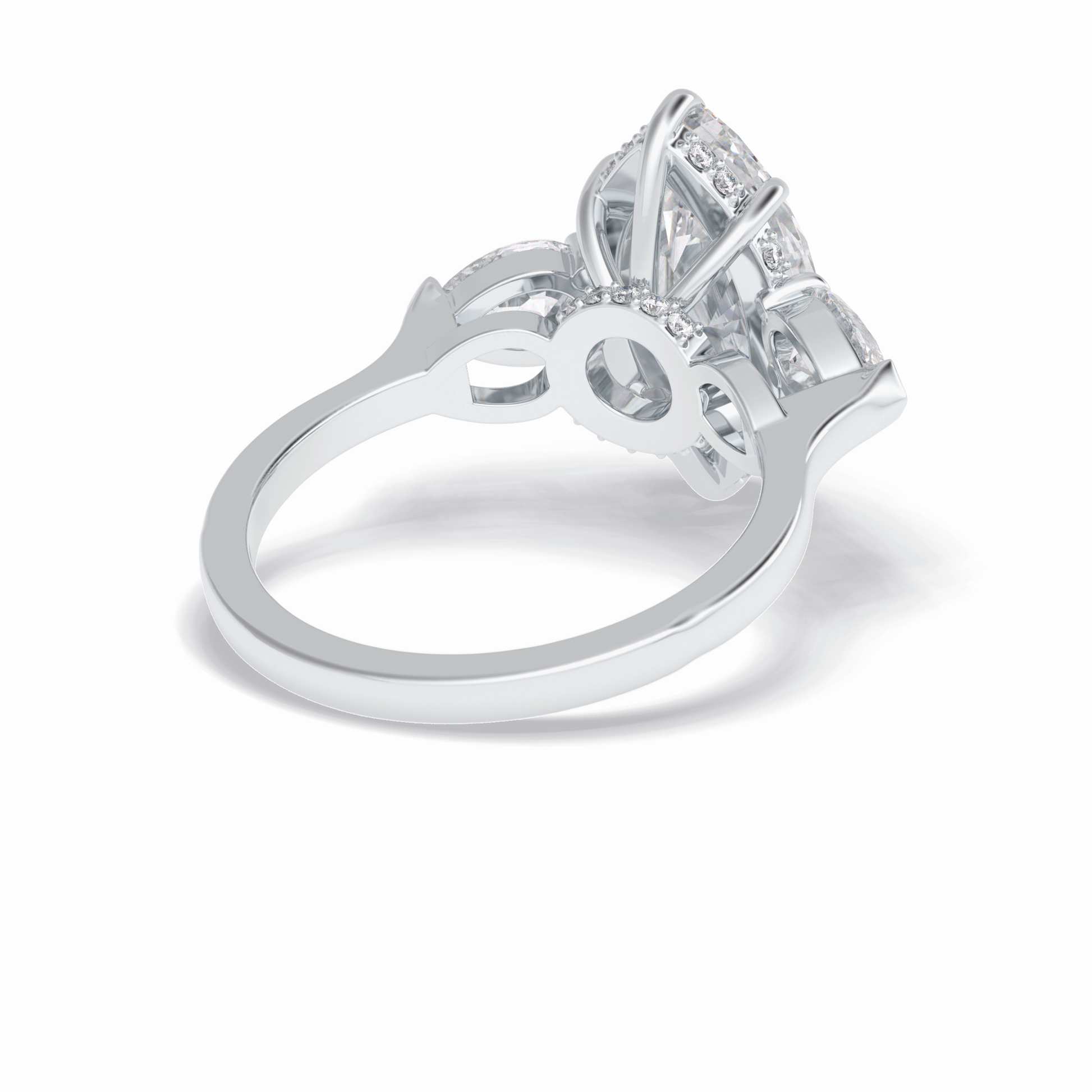 Marquise Three Stone Lab Grown Diamond Engagement Ring