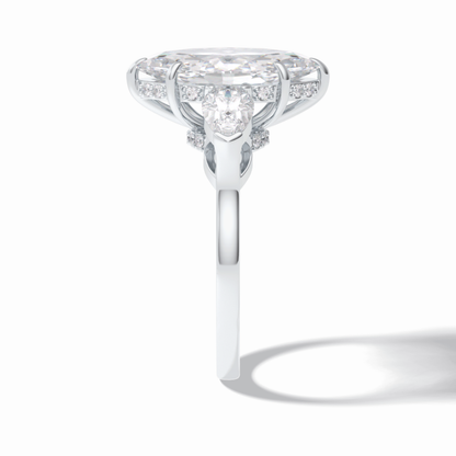 Marquise Three Stone Lab Grown Diamond Engagement Ring