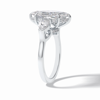 Marquise Three Stone Lab Grown Diamond Engagement Ring
