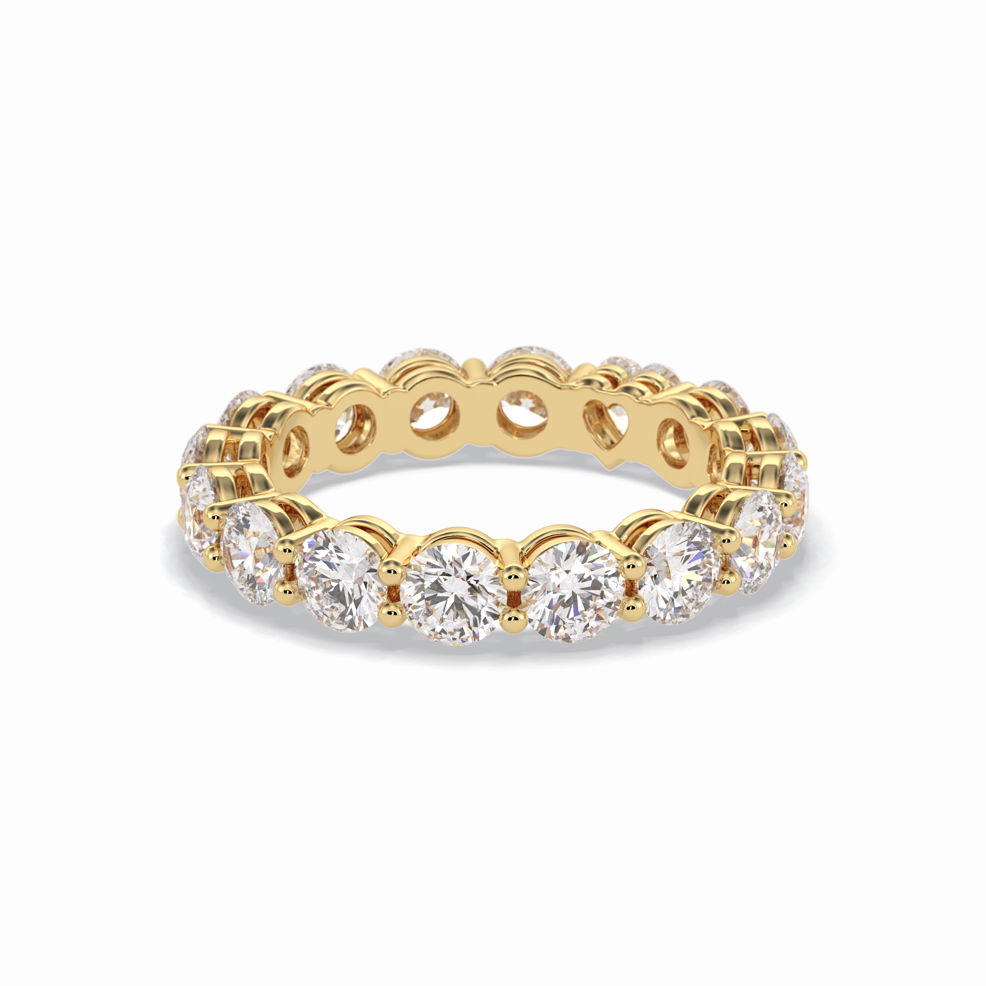 3.03 TCW Round Shape Full Eternity Wedding Band 9
