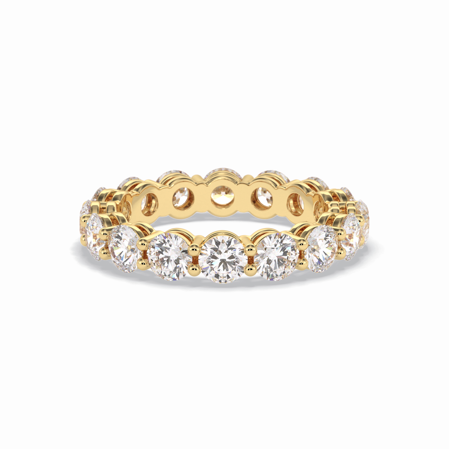 3.03 TCW Round Shape Full Eternity Wedding Band 10