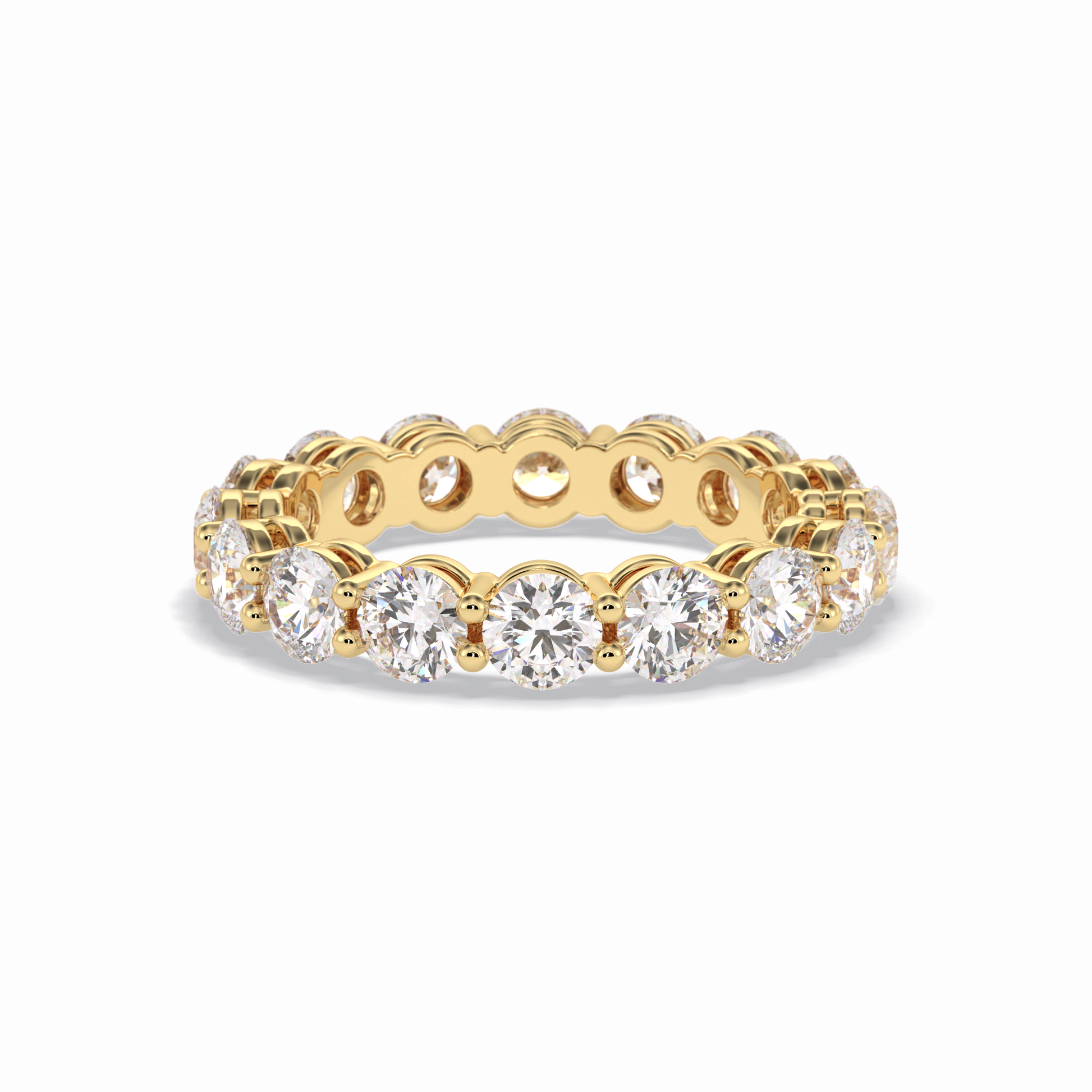3.03 TCW Round Shape Full Eternity Wedding Band 10