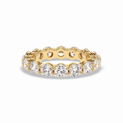 3.03 TCW Round Shape Full Eternity Wedding Band 10