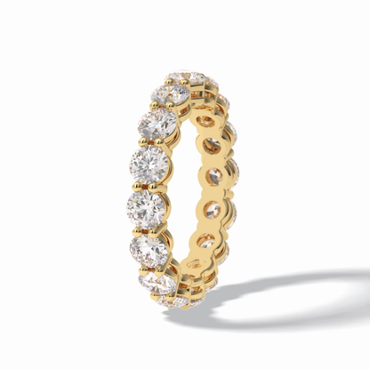3.03 TCW Round Shape Full Eternity Wedding Band 12