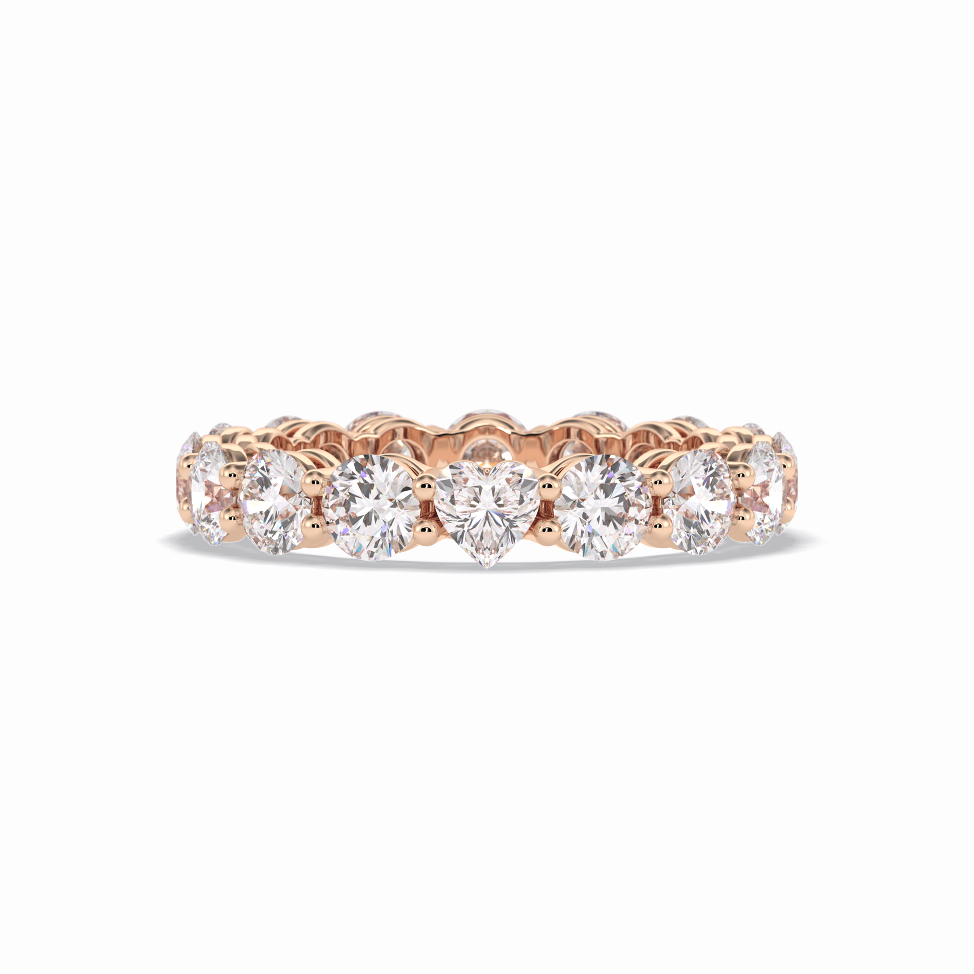 3.03 TCW Round Shape Full Eternity Wedding Band 15