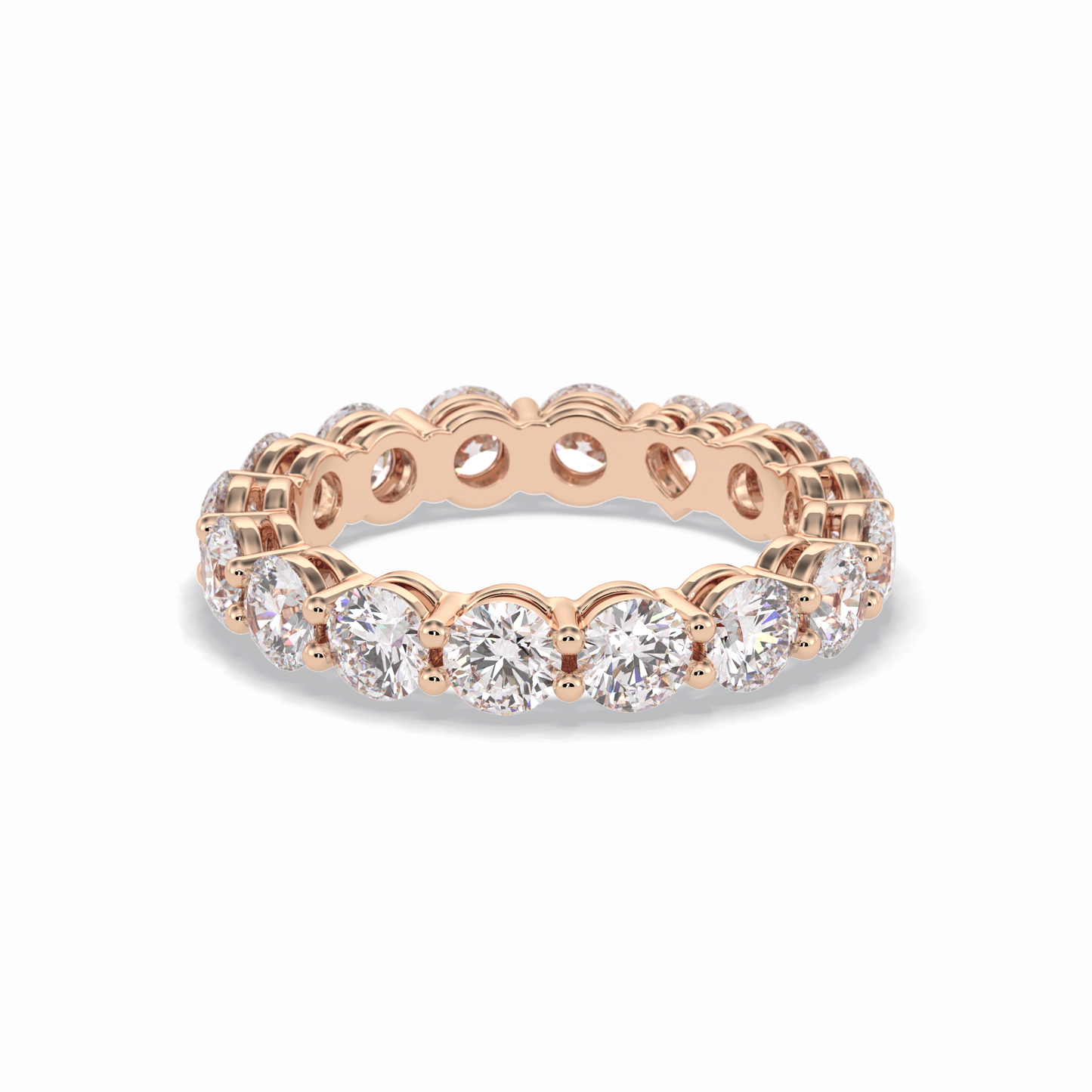 3.03 TCW Round Shape Full Eternity Wedding Band 16