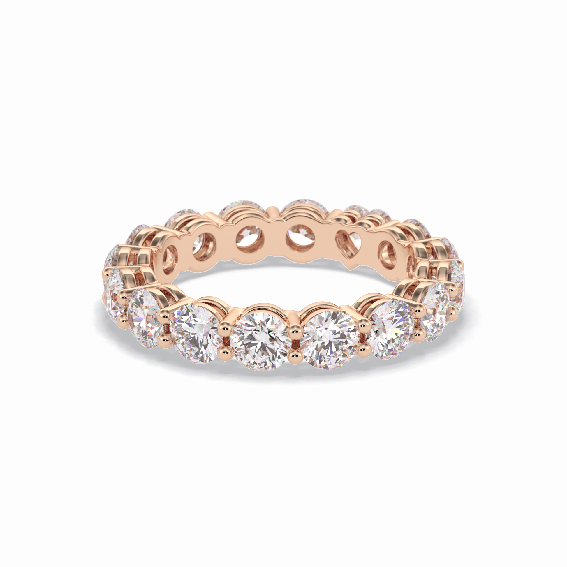 3.03 TCW Round Shape Full Eternity Wedding Band 16
