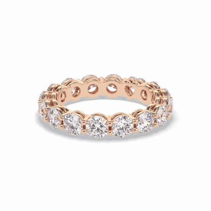 3.03 TCW Round Shape Full Eternity Wedding Band 16