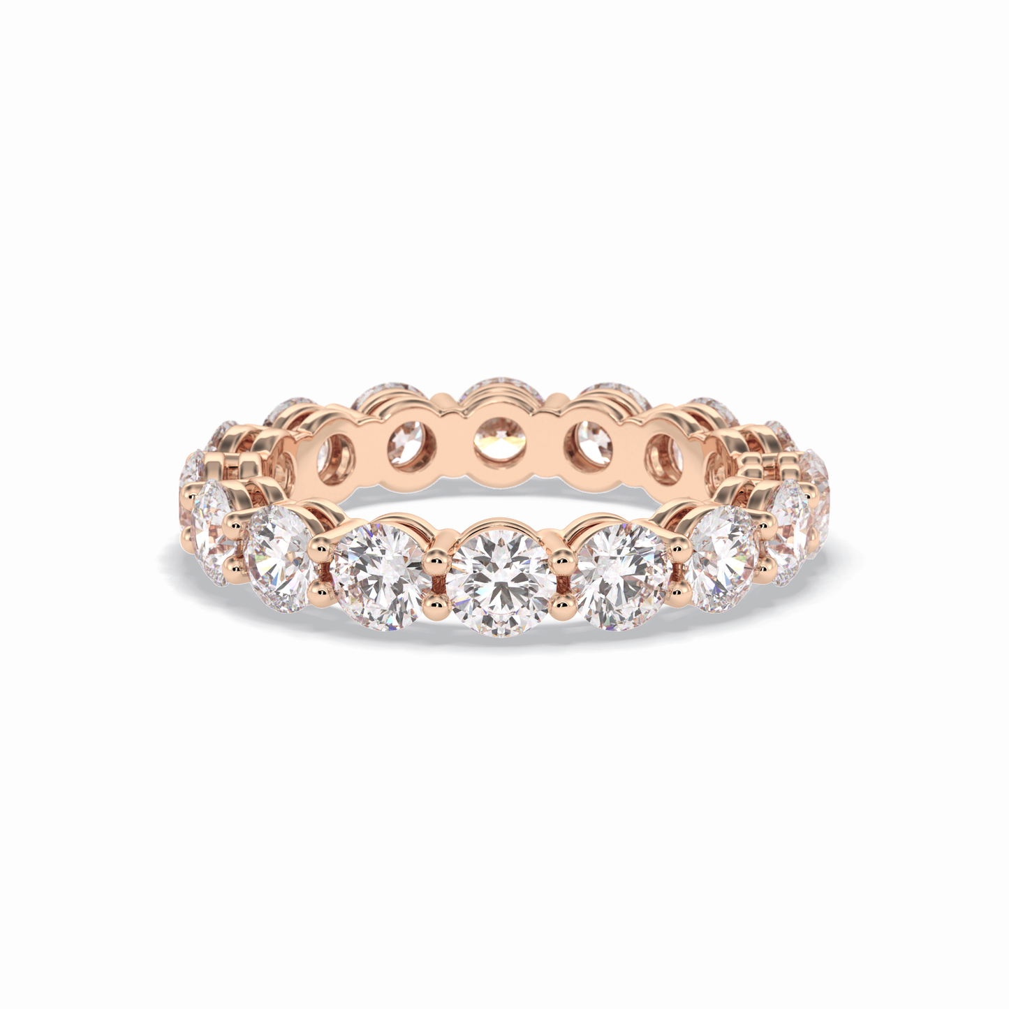 3.03 TCW Round Shape Full Eternity Wedding Band 17