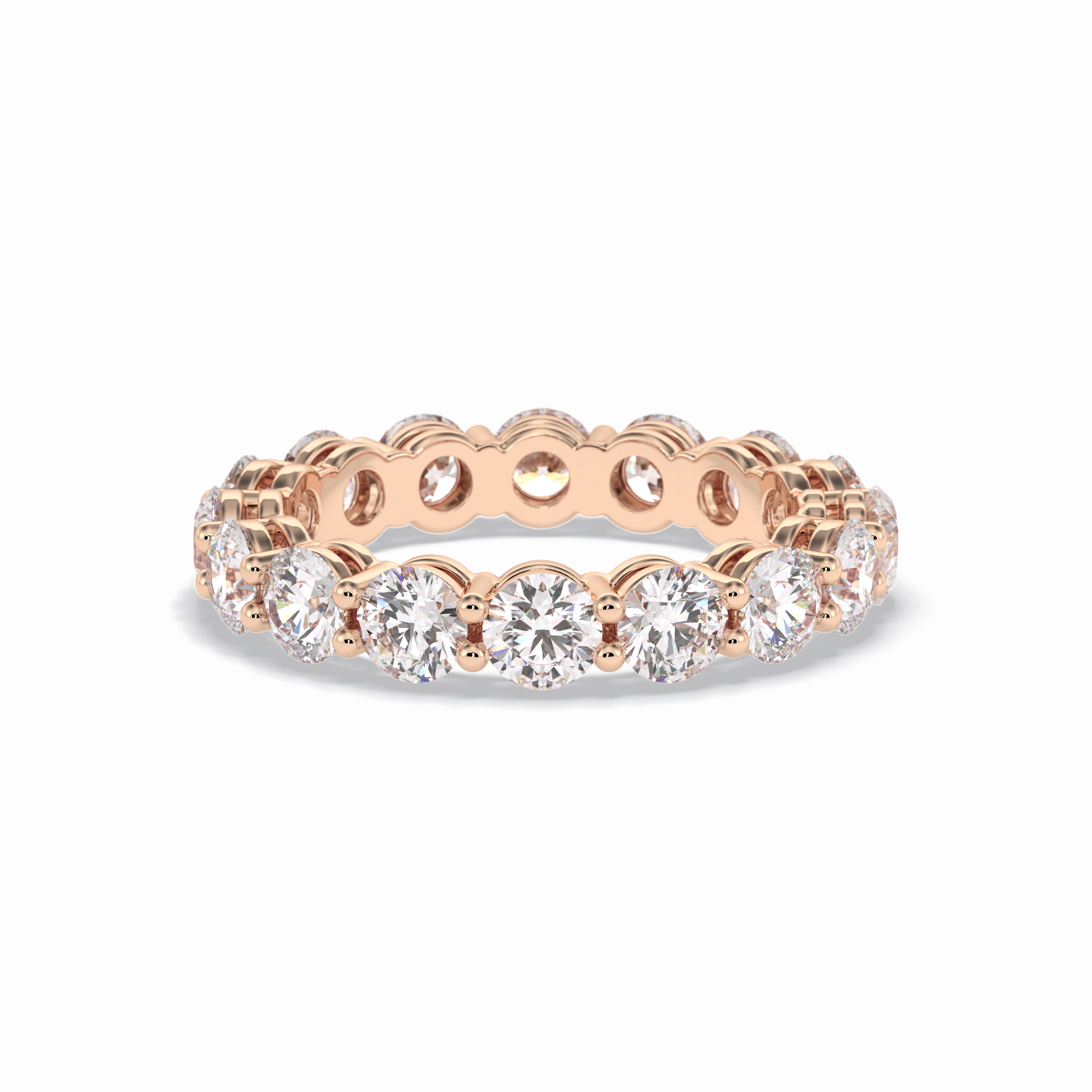 3.03 TCW Round Shape Full Eternity Wedding Band 17