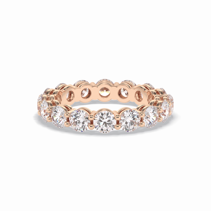 3.03 TCW Round Shape Full Eternity Wedding Band 17