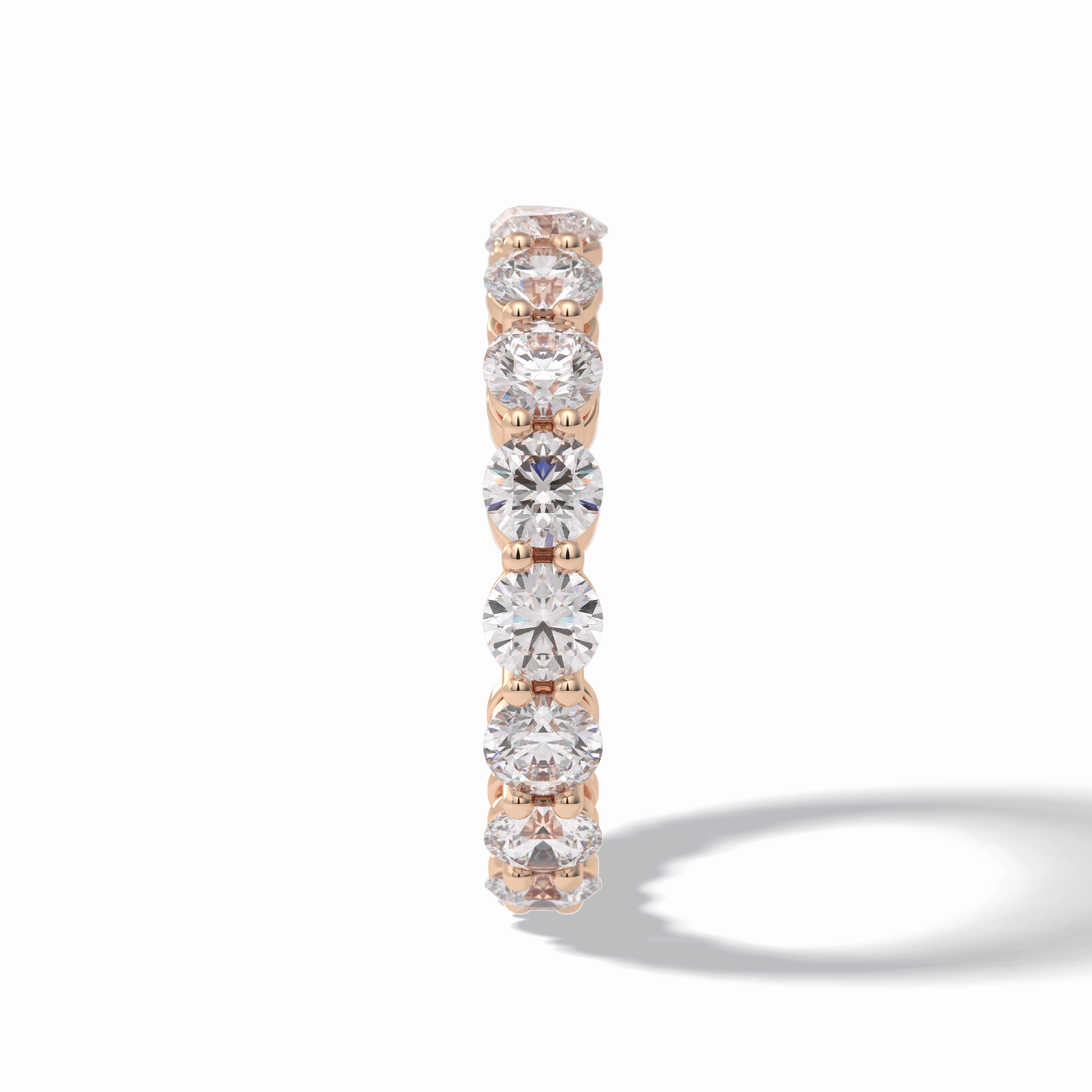 3.03 TCW Round Shape Full Eternity Wedding Band 18