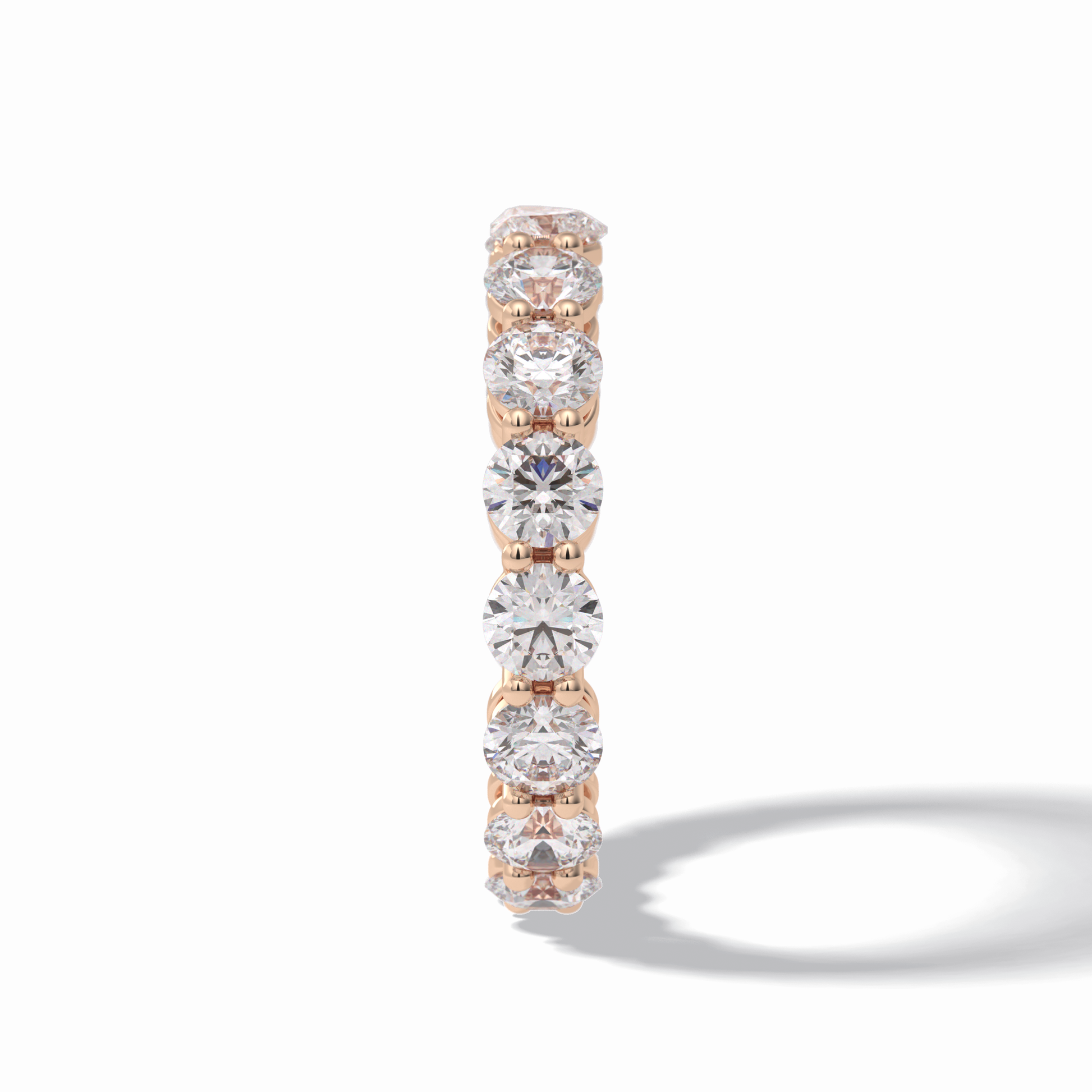 3.03 TCW Round Shape Full Eternity Wedding Band 18