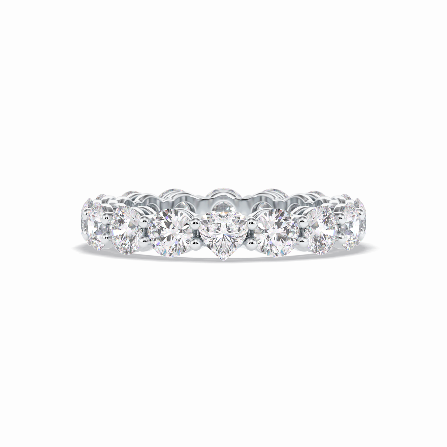 3.03 TCW Round Shape Full Eternity Wedding Band 1