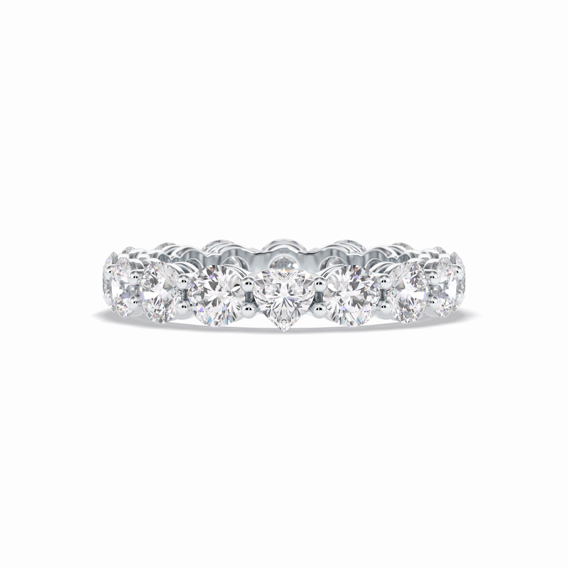 3.03 TCW Round Shape Full Eternity Wedding Band 1