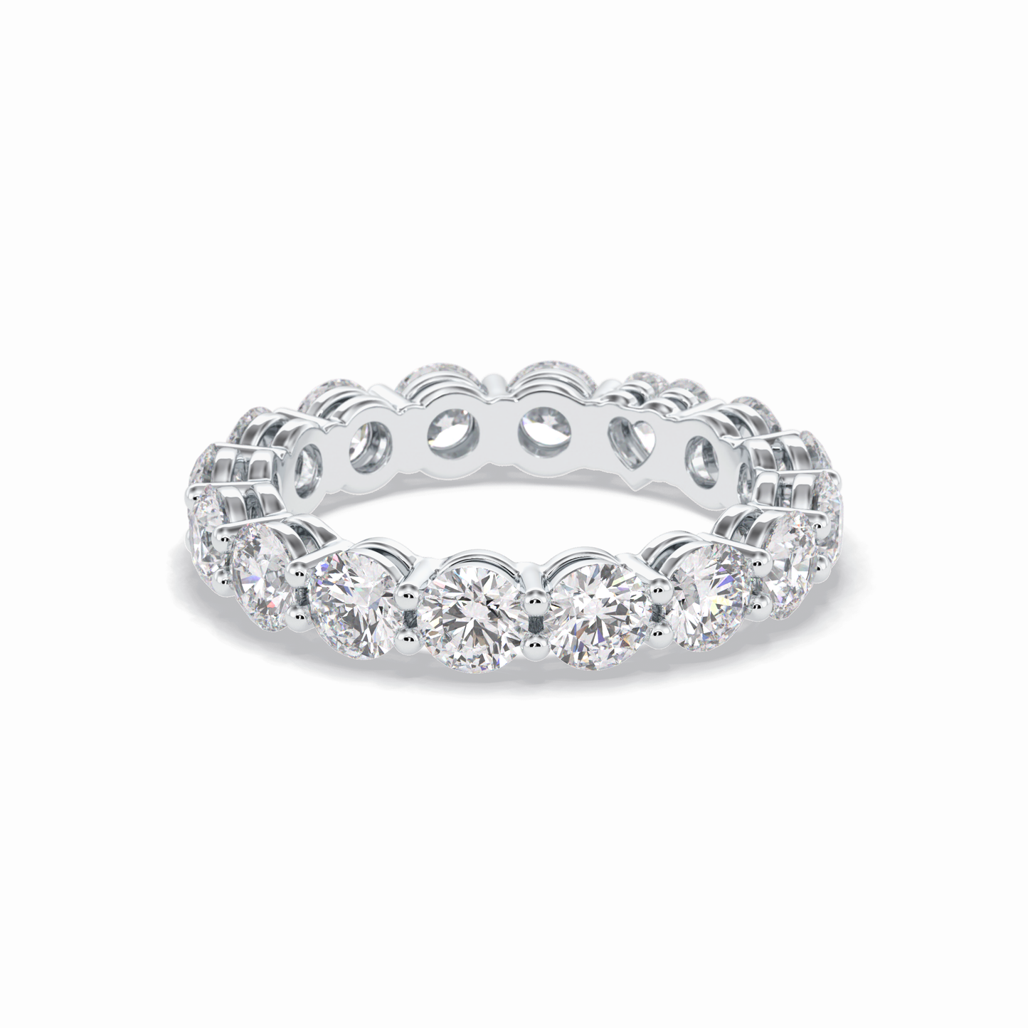 3.03 TCW Round Shape Full Eternity Wedding Band 2