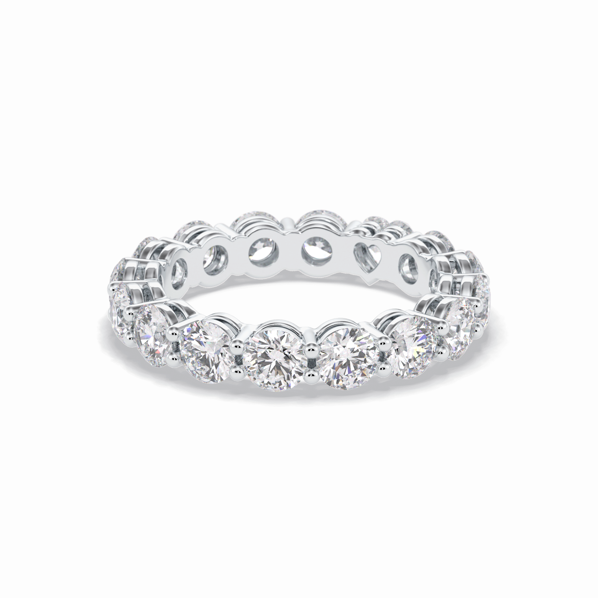3.03 TCW Round Shape Full Eternity Wedding Band 2