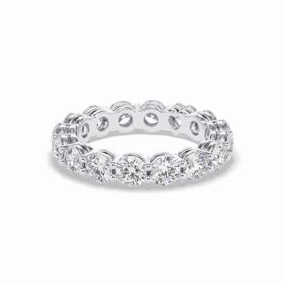 3.03 TCW Round Shape Full Eternity Wedding Band 2