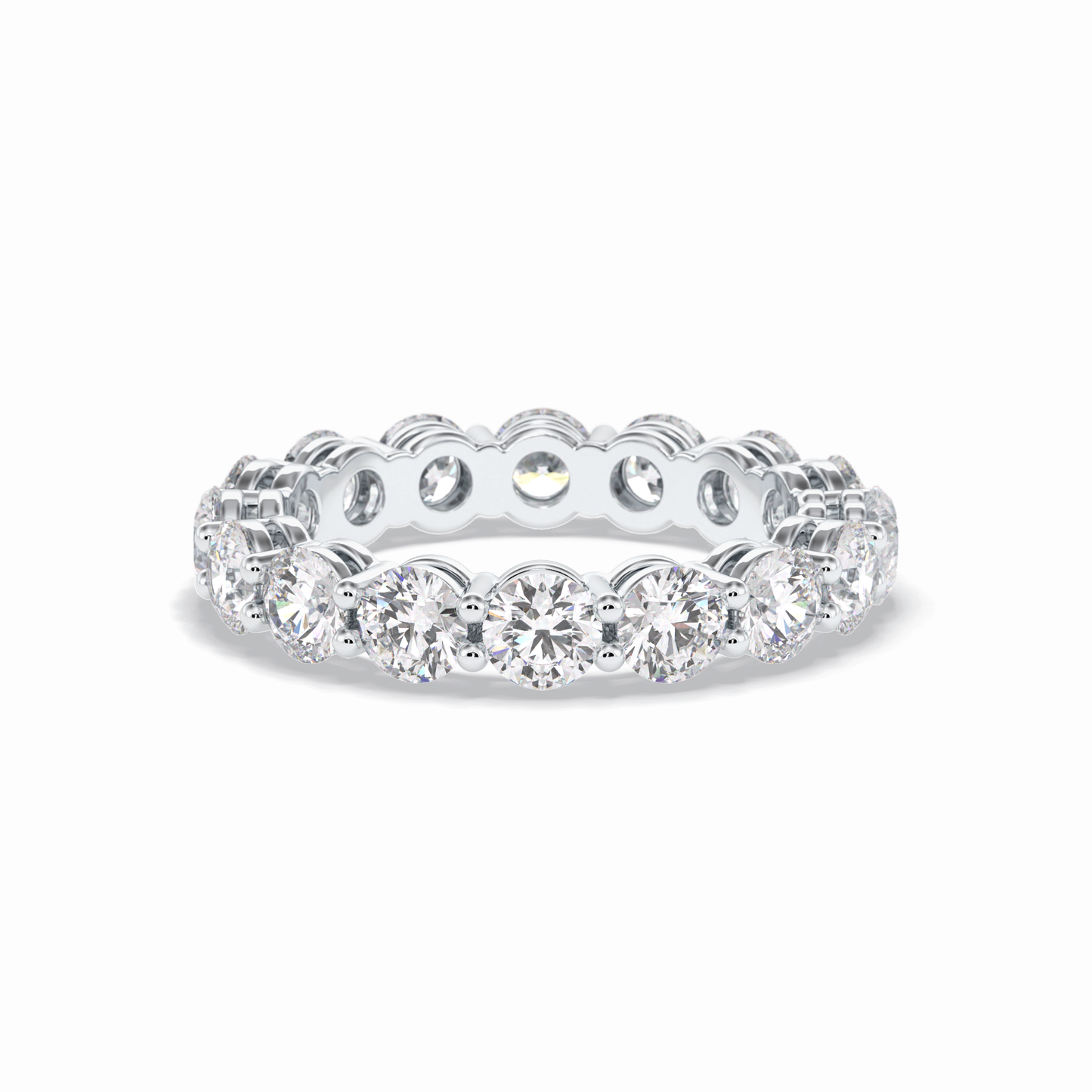 3.03 TCW Round Shape Full Eternity Wedding Band 4