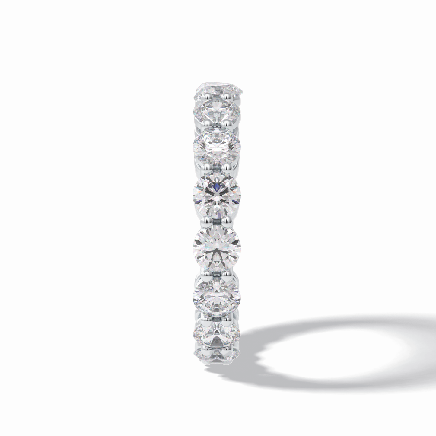 3.03 TCW Round Shape Full Eternity Wedding Band 6