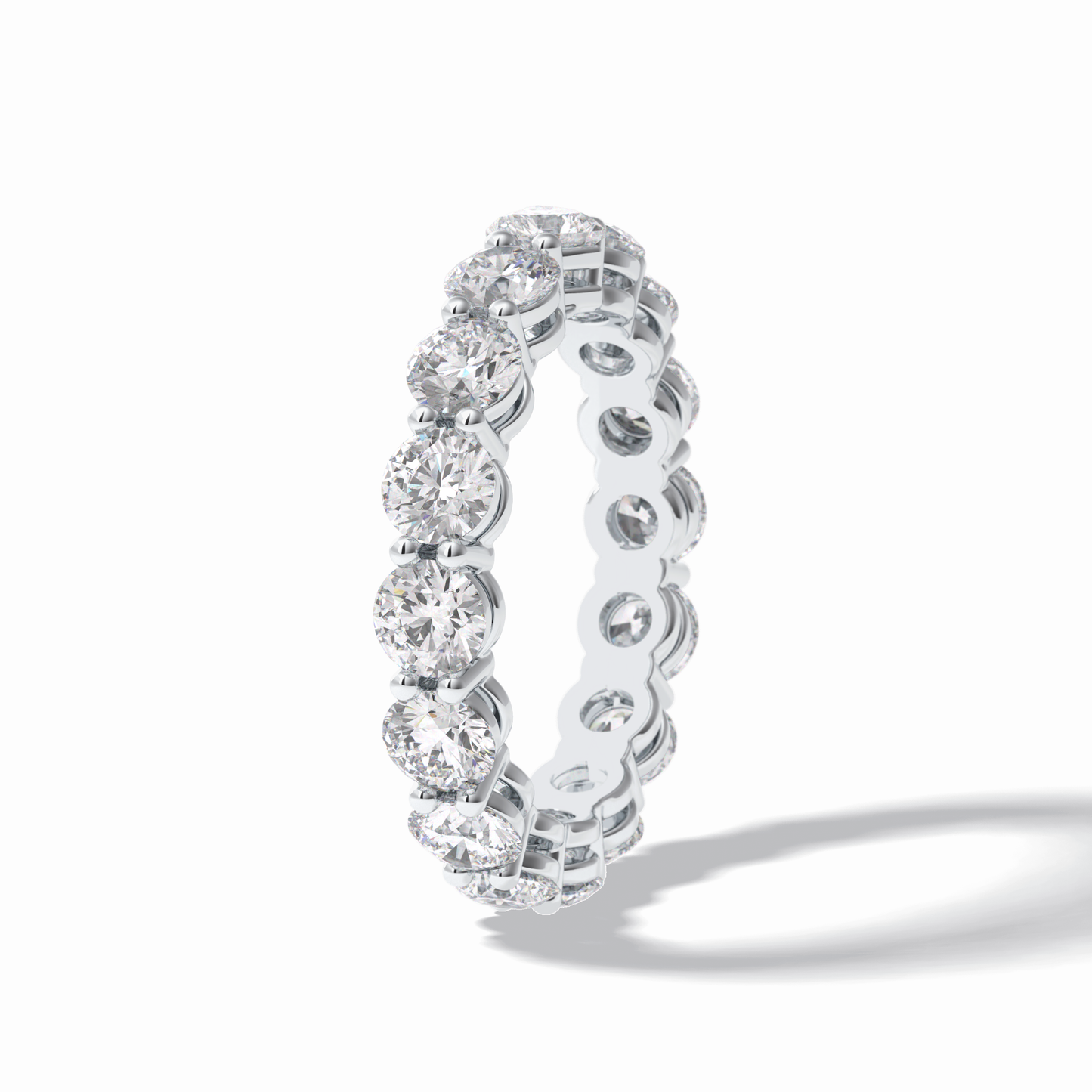 3.03 TCW Round Shape Full Eternity Wedding Band 7