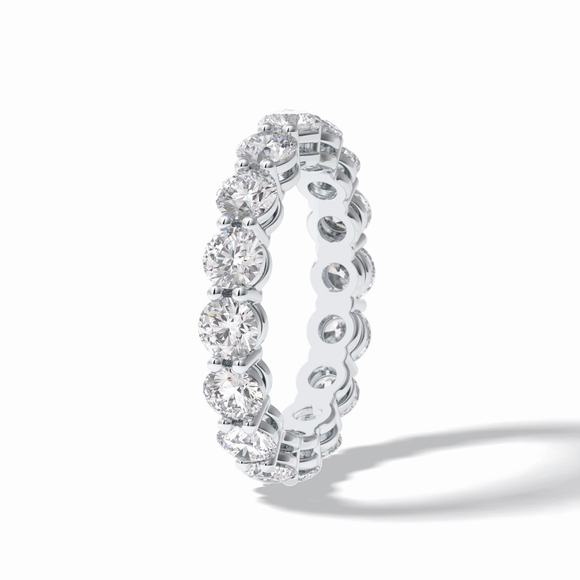 3.03 TCW Round Shape Full Eternity Wedding Band 7