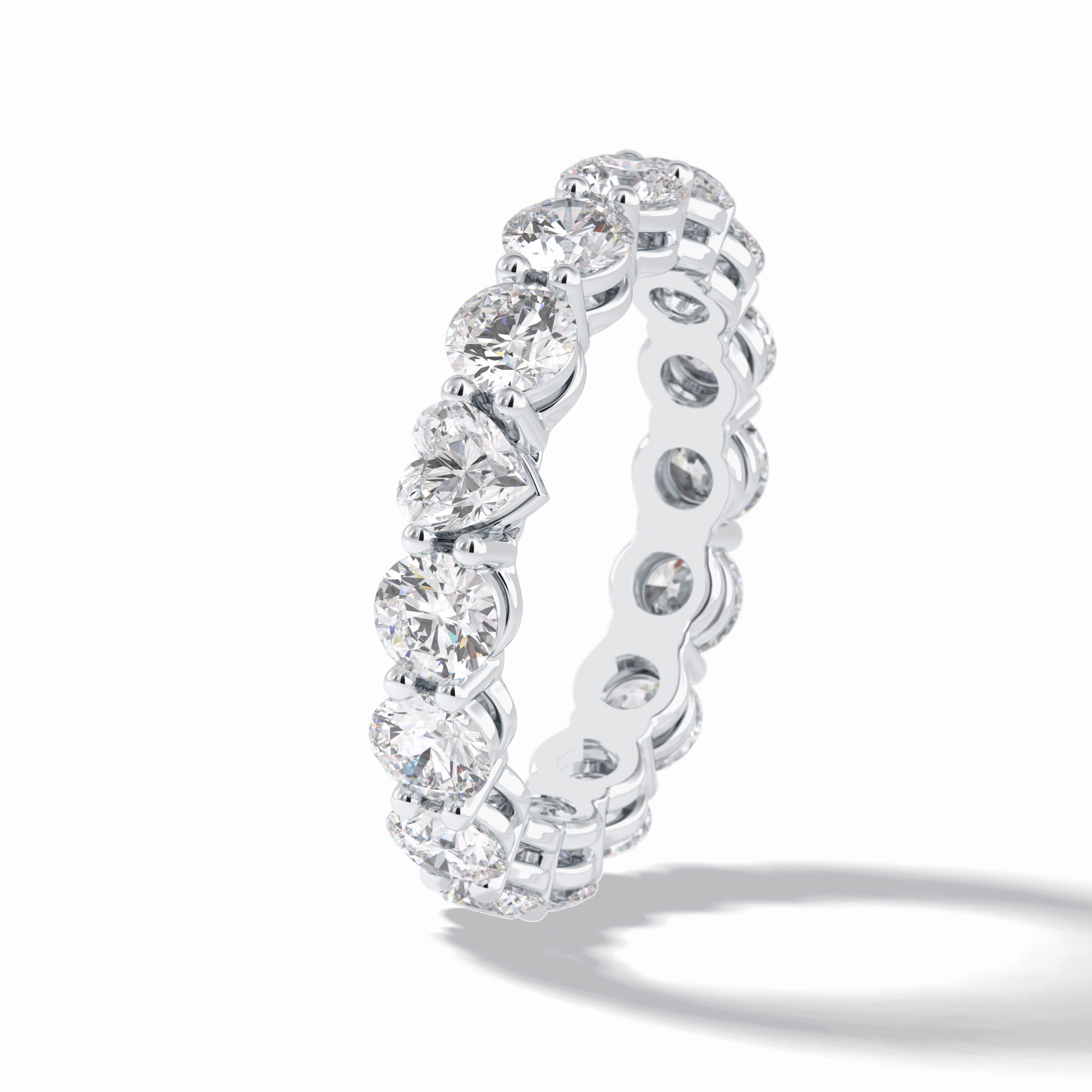 3.03 TCW Round Shape Full Eternity Wedding Band 5