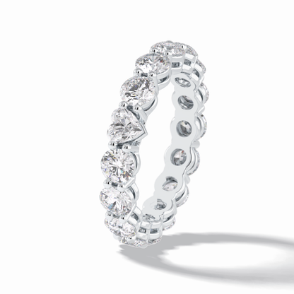 3.03 TCW Round Shape Full Eternity Wedding Band 5