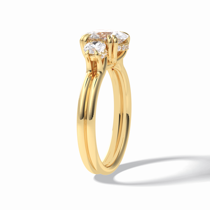 Round Three Stones Lab Grown Diamond Engagement Ring