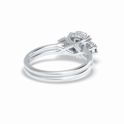 Round Three Stones Lab Grown Diamond Engagement Ring