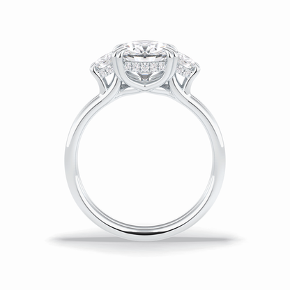 Round Three Stones Lab Grown Diamond Engagement Ring